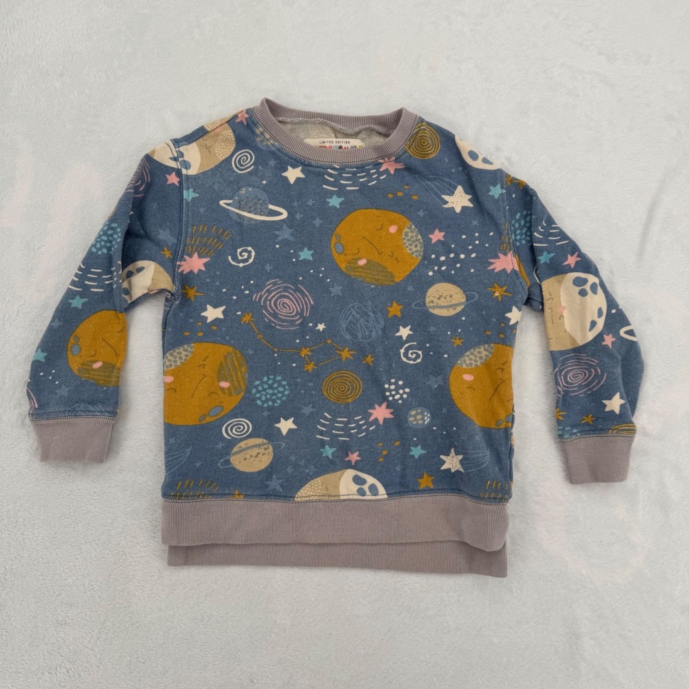 DotDotSmile Limited Edition Galaxy Space Print Sweatshirt Kids 5/6 Soft Cotton